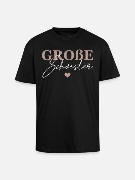 Große Schwester - Oversized Heavyweight Unisex T-Shirt - Schwarz
