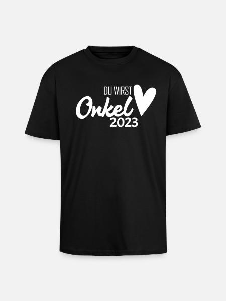 Onkel 2023 - Onkel werden - Oversized Heavyweight Unisex T-Shirt - Schwarz