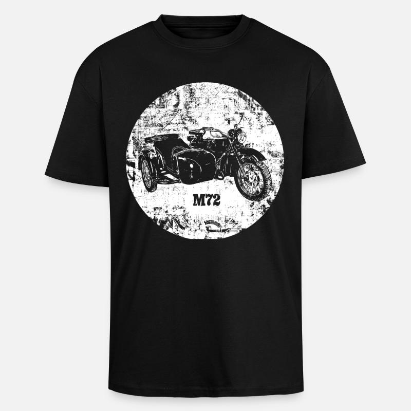 Ural M72 - Oversized Heavyweight Unisex T-Shirt - Schwarz
