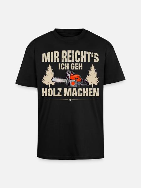 Holzfäller - Oversized Heavyweight Unisex T-Shirt - Schwarz