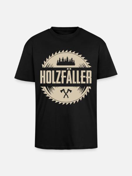 Holzfäller - Oversized Heavyweight Unisex T-Shirt - Schwarz