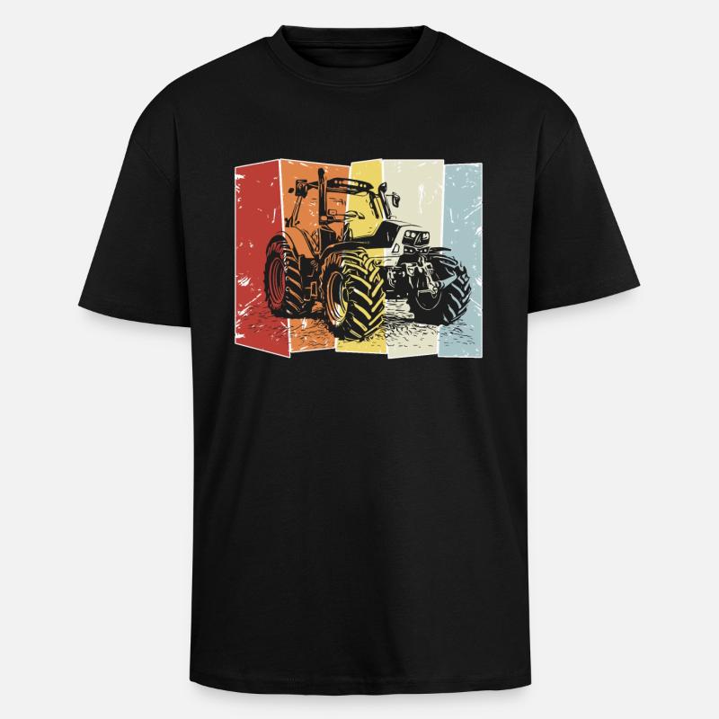 Traktor Deutz retro - Oversized Heavyweight Unisex T-Shirt - Schwarz