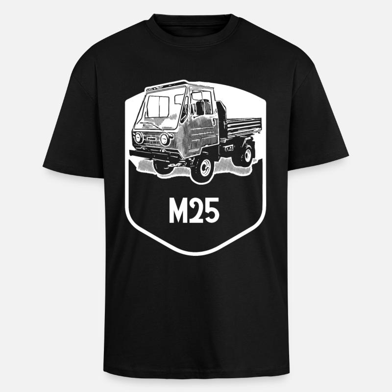 Multicar M25 - RDA - Classique - T-shirt unisexe oversize épais - noir