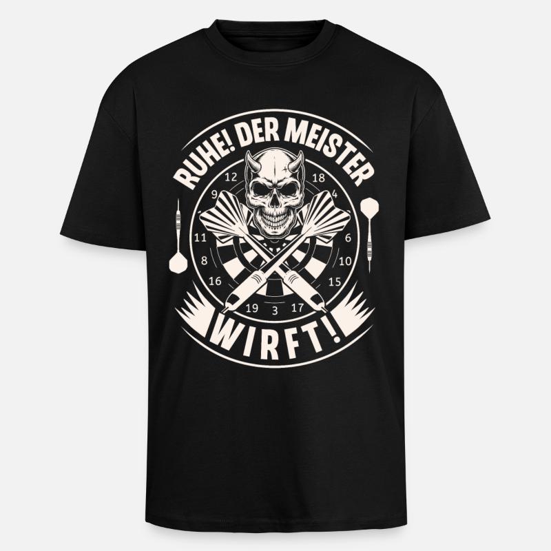 Dart Darten Darts - Oversized Heavyweight Unisex T-Shirt - Schwarz