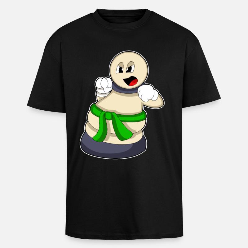Schachfigur Bauer beim Schach - Oversized Heavyweight Unisex T-Shirt - Schwarz