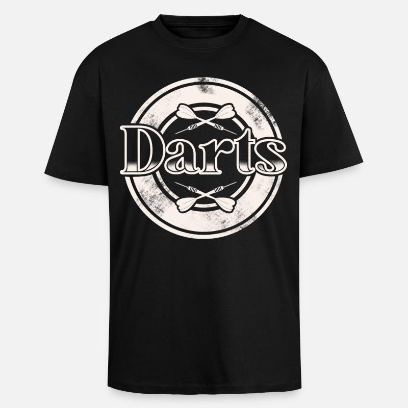 Dart Darten Darts - Unisex Oversized Heavyweight T-shirt - black