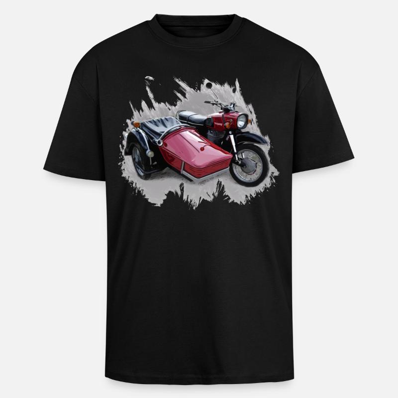 Simson Schwalbe Duo - Oversized Heavyweight Unisex T-Shirt - Schwarz
