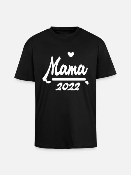 Mama 2022 - Oversized Heavyweight Unisex T-Shirt - Schwarz