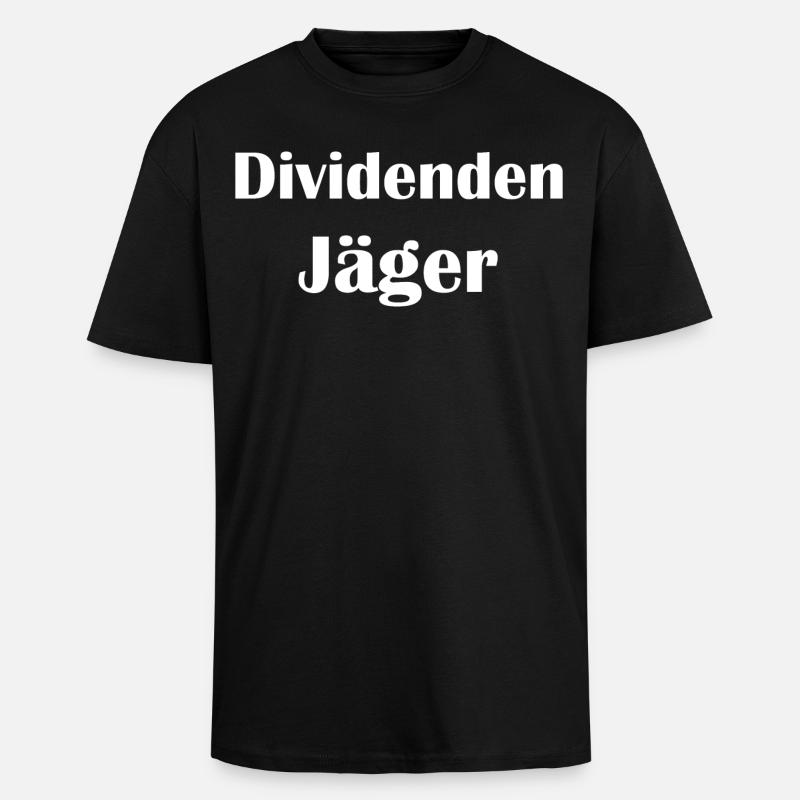 Dividendenjäger - Oversized Heavyweight Unisex T-Shirt - Schwarz