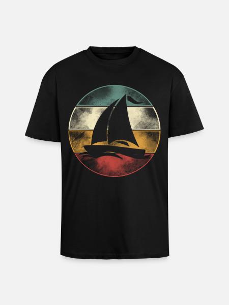 Segeln Segler Segelboot Anker - Oversized Heavyweight Unisex T-Shirt - Schwarz