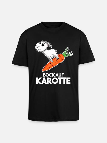 Karotte Ziege Ziegenbock - Oversized Heavyweight Unisex T-Shirt - Schwarz