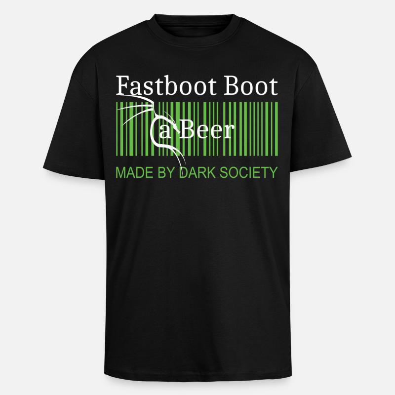 Fastboot Boot a Beer - Oversized Heavyweight Unisex T-Shirt - Schwarz
