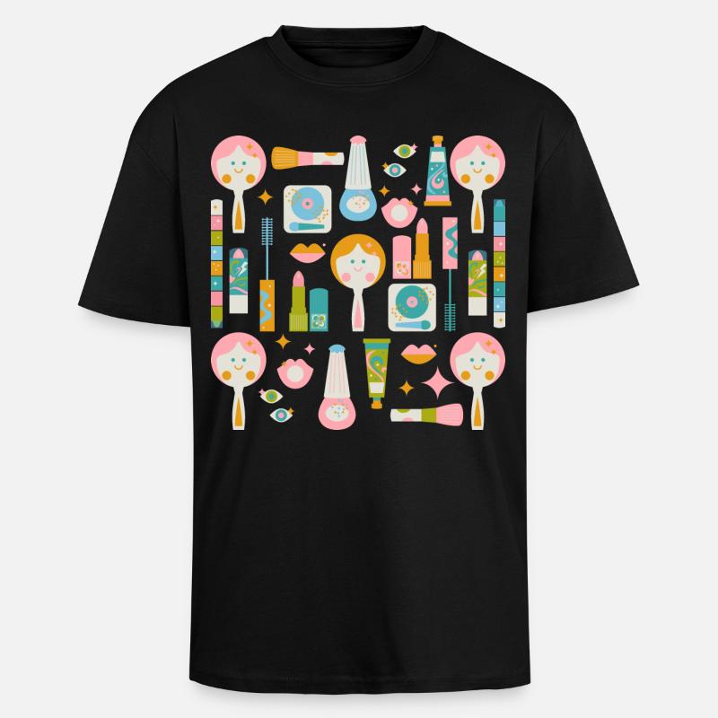Disco Make Up Wiederbelebung - Oversized Heavyweight Unisex T-Shirt - Schwarz