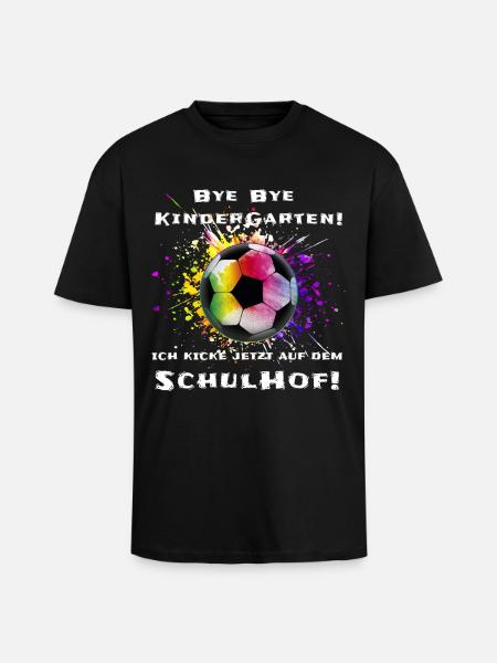 Fußball Schulanfang Geschenk - Oversized Heavyweight Unisex T-Shirt - Schwarz