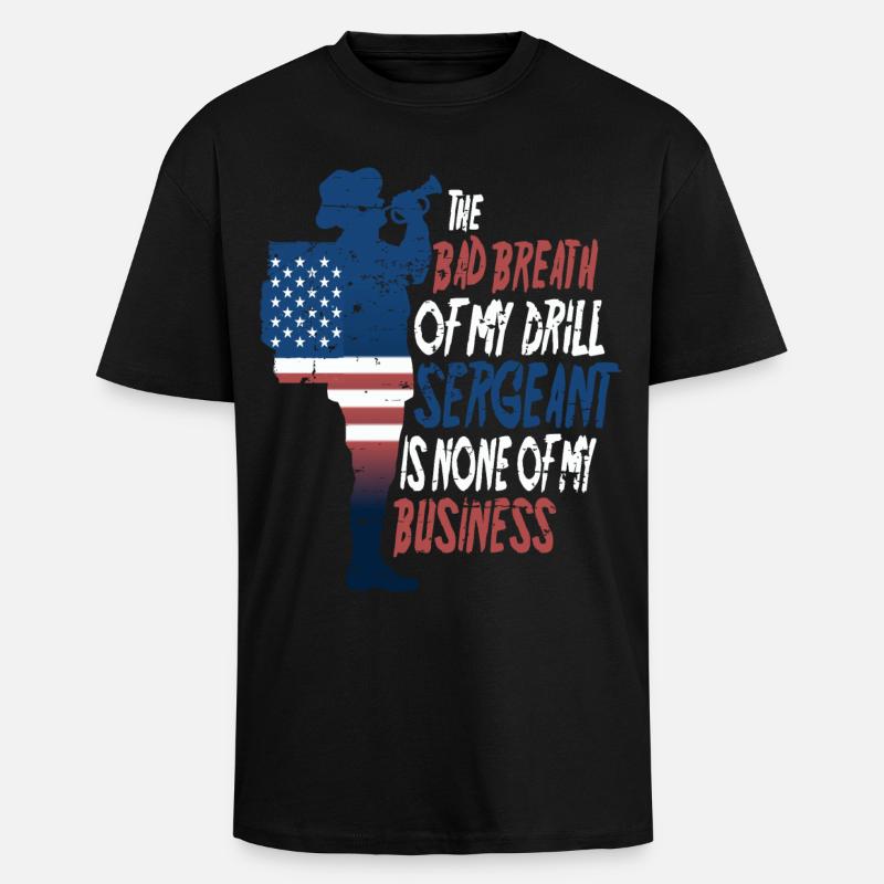 Drill Sergeant - Unisex Oversized Heavyweight T-shirt - black