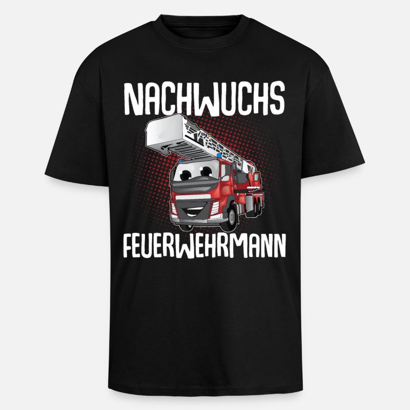 Nachwuchs Feuerwehrmann - Oversized Heavyweight Unisex T-Shirt - Schwarz