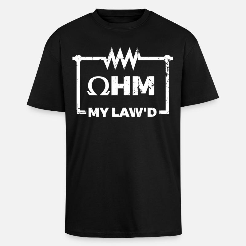 OHMsches Gesetz - Oversized Heavyweight Unisex T-Shirt - Schwarz