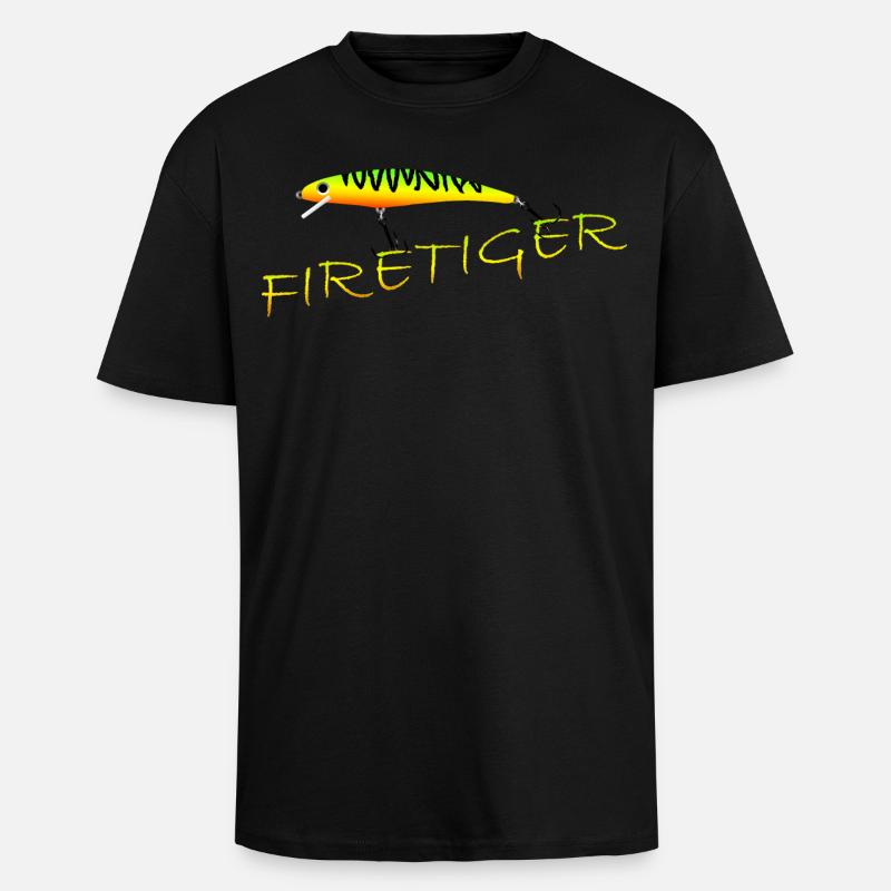 Firetiger - Oversized Heavyweight Unisex T-Shirt - Schwarz