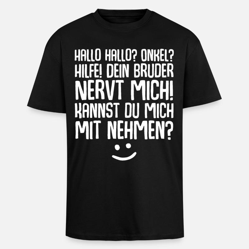 Onkel Nichte Neffe - Oversized Heavyweight Unisex T-Shirt - Schwarz