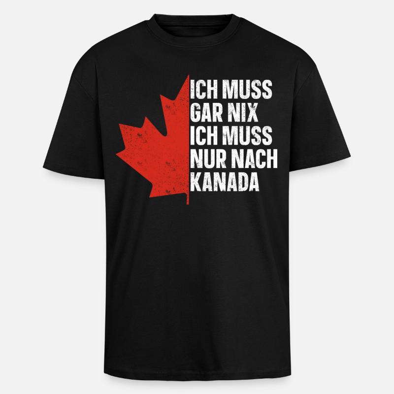 Kanada - Oversized Heavyweight Unisex T-Shirt - Schwarz