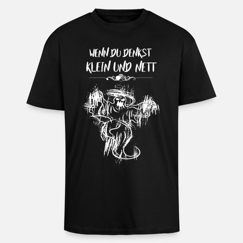 Klein und nett Geist - Oversized Heavyweight Unisex T-Shirt - Schwarz