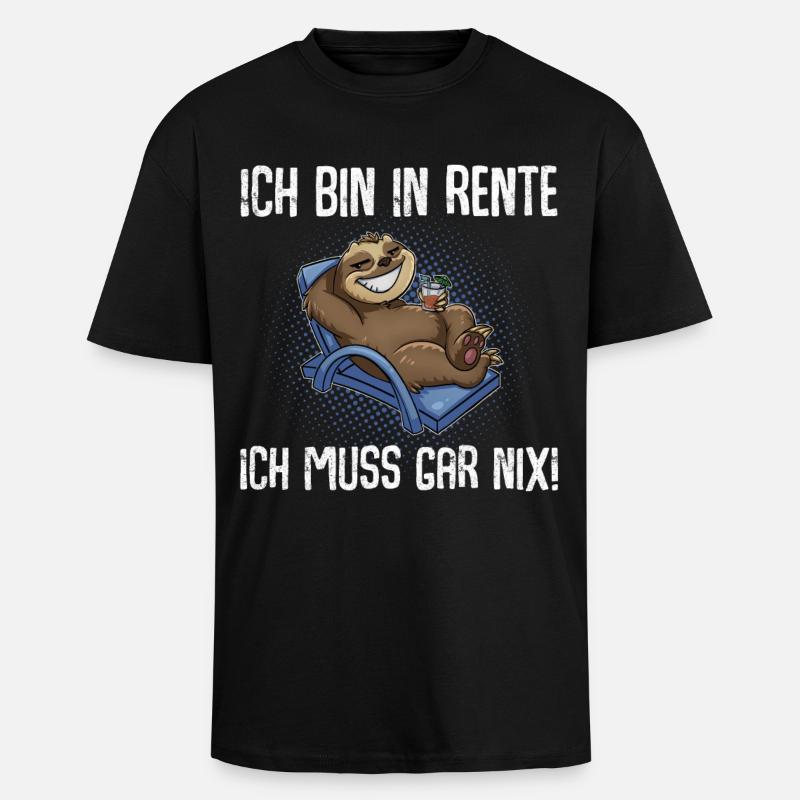Rentner - Oversized Heavyweight Unisex T-Shirt - Schwarz