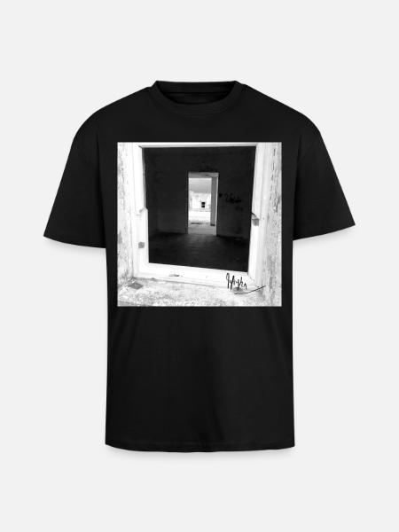 Fenster Nordspanien - Oversized Heavyweight Unisex T-Shirt - Schwarz