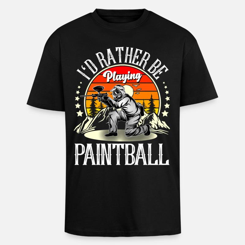 Paintball - Oversized Heavyweight Unisex T-Shirt - Schwarz