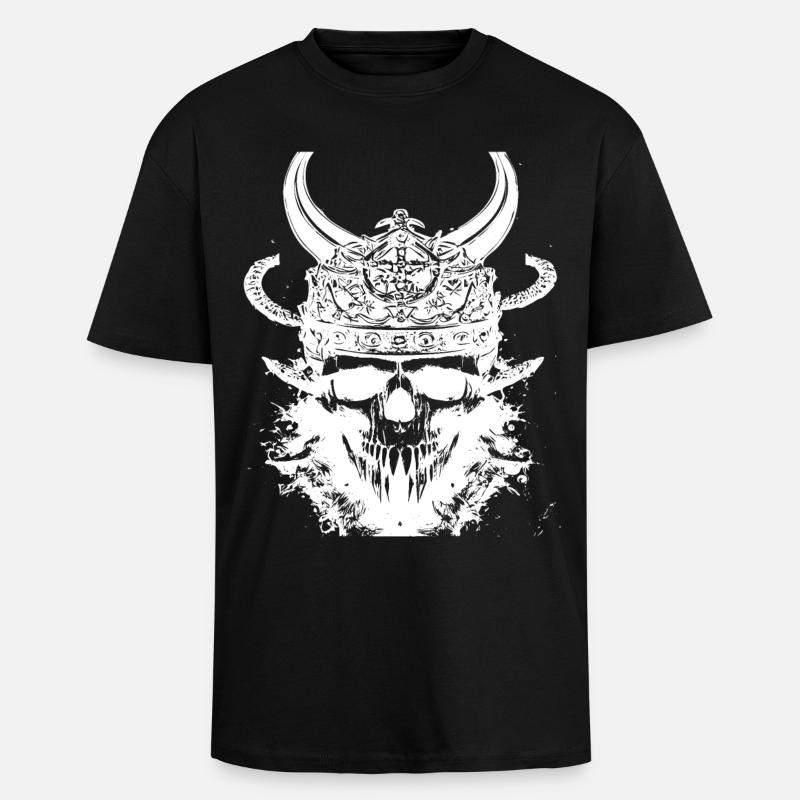 Wikinger Schädel - Oversized Heavyweight Unisex T-Shirt - Schwarz