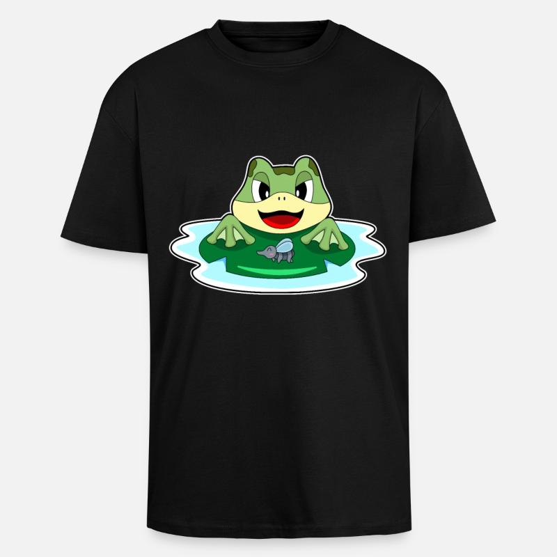 Frosch Fliege - Oversized Heavyweight Unisex T-Shirt - Schwarz
