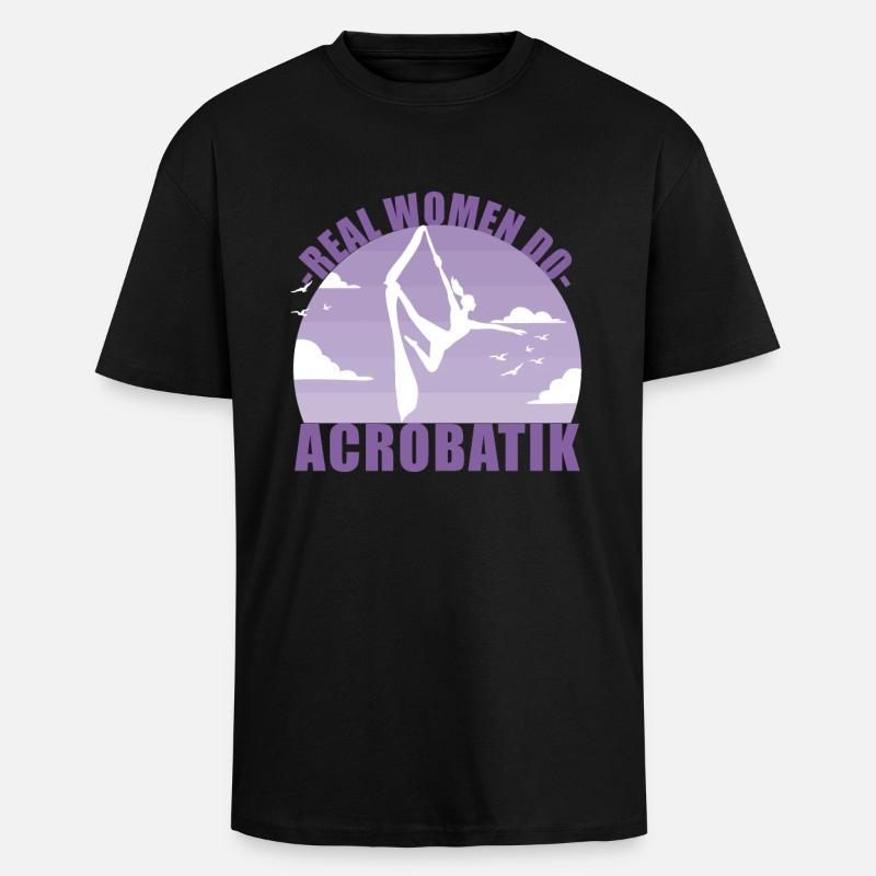 Akrobatik Luftakrobatik Acrobatik Sport Geschenk - Oversized Heavyweight Unisex T-Shirt - Schwarz