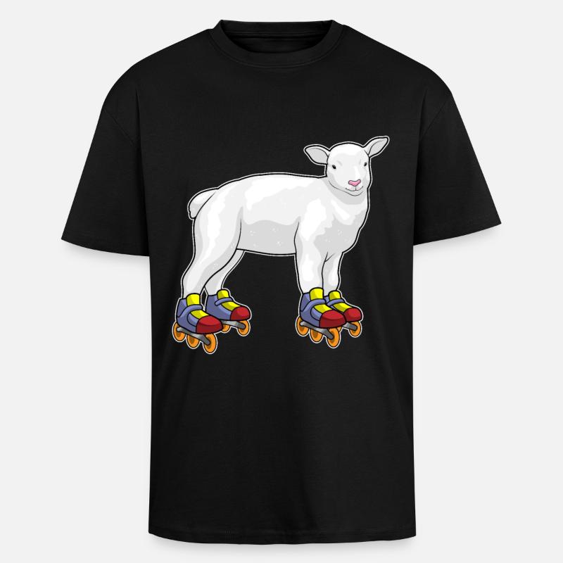 Lamm Inline skating Inline skates - Oversized Heavyweight Unisex T-Shirt - Schwarz
