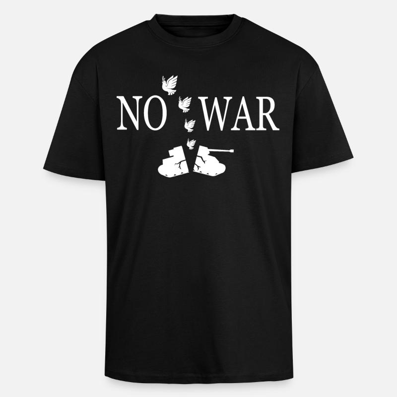 No war - Unisex Oversized Heavyweight T-shirt - black