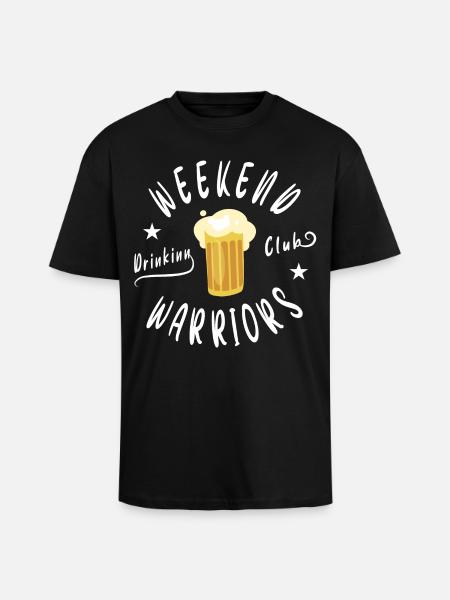 Weekend Beer Club - Unisex Oversized Heavyweight T-shirt - black