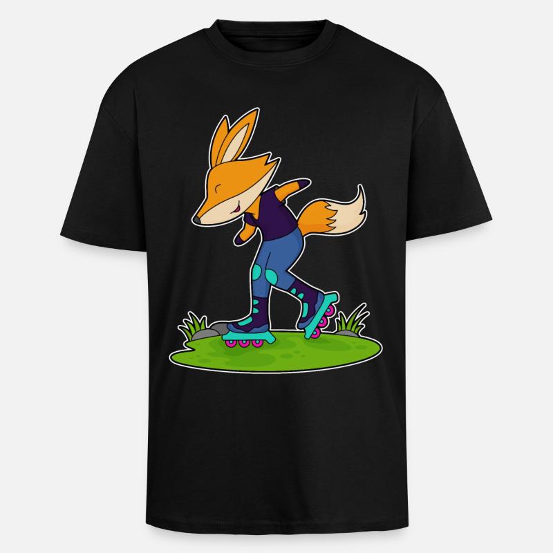 Fuchs Inline skating Inline skates - Oversized Heavyweight Unisex T-Shirt - Schwarz