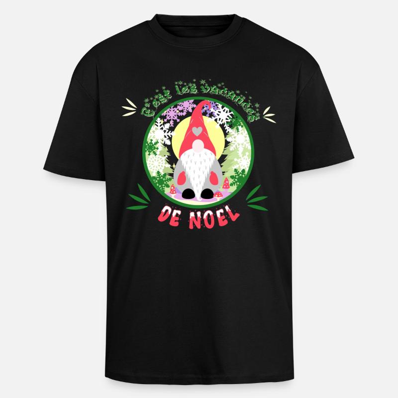 c'est les vacances de noël - T-shirt unisexe oversize épais - noir