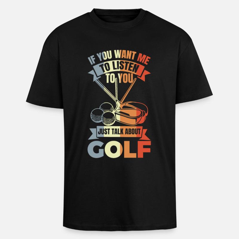 Bester Golfer Witz - Oversized Heavyweight Unisex T-Shirt - Schwarz