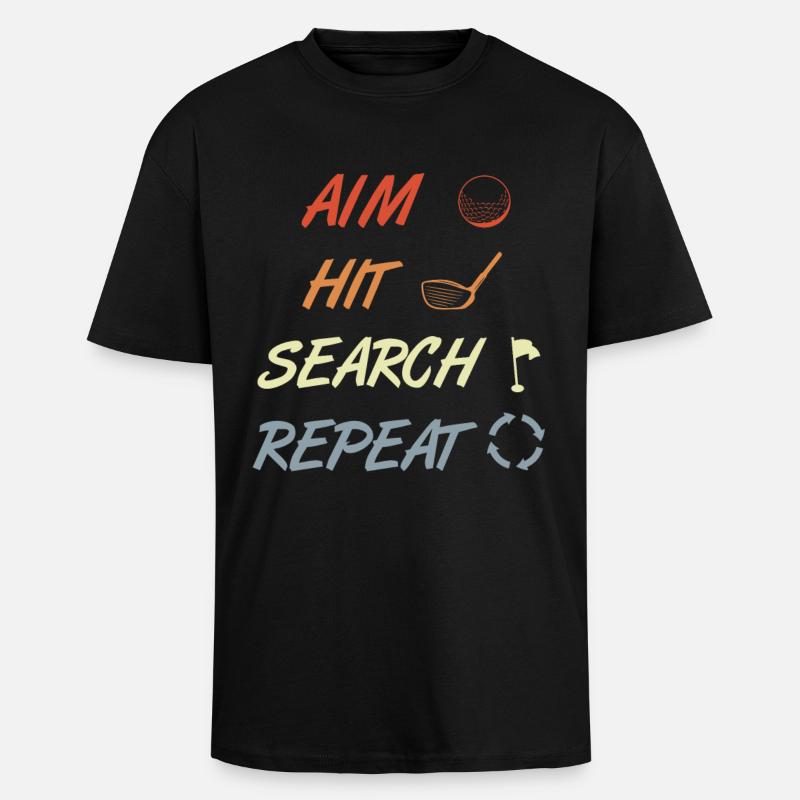 Golf Routine - T-shirt unisexe oversize épais - noir