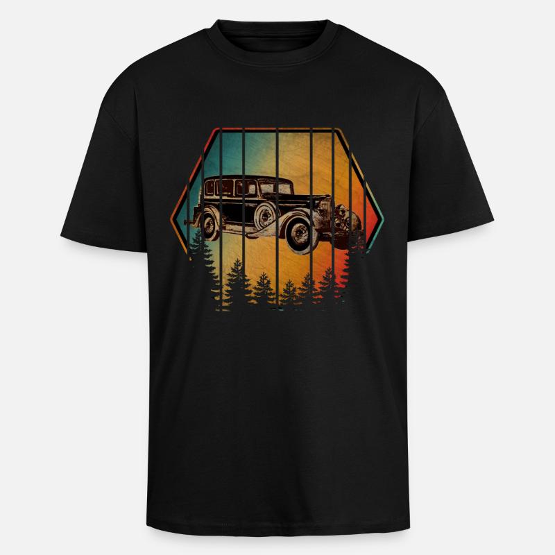 OLDTIMER - Oversized Heavyweight Unisex T-Shirt - Schwarz