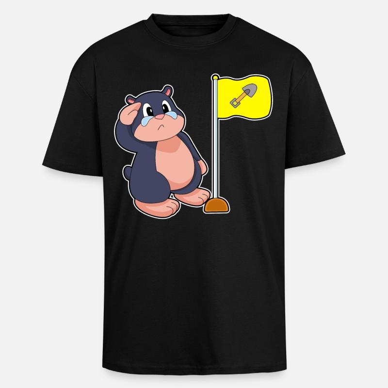 Mole flag - Unisex Oversized Heavyweight T-shirt - black
