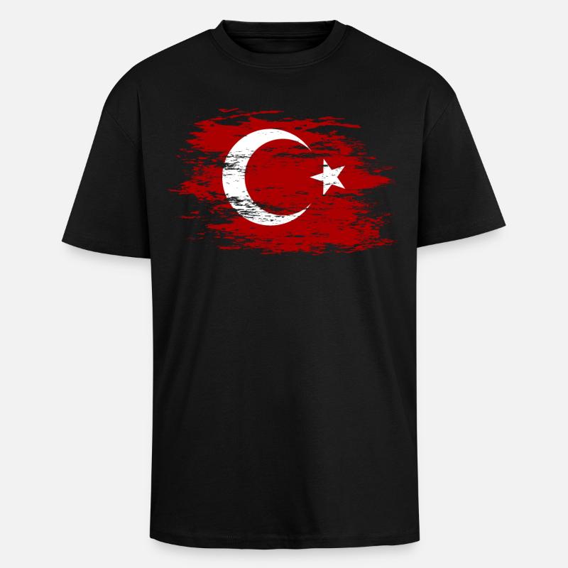 Dinde utilisée - T-shirt unisexe oversize épais - noir