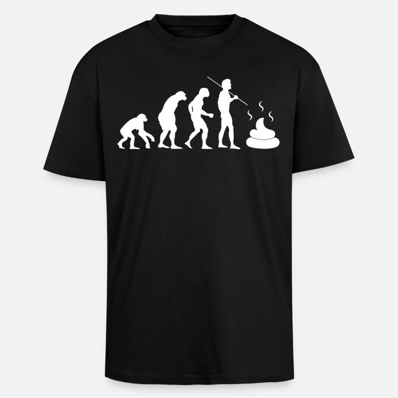 intestinal evolution - Unisex Oversized Heavyweight T-shirt - black