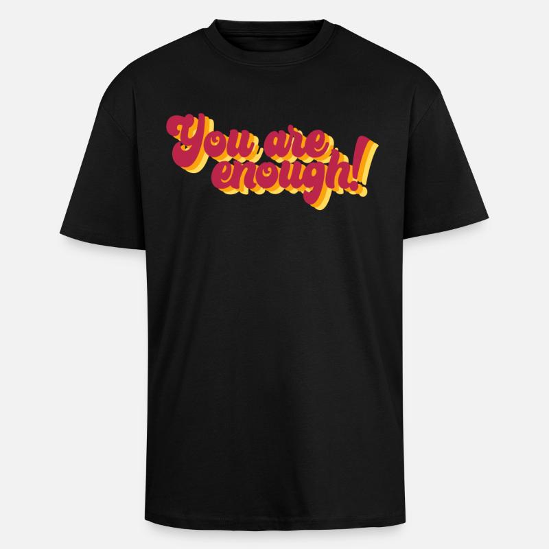 Motivierender Spruch mit 3D-Effekt - Oversized Heavyweight Unisex T-Shirt - Schwarz