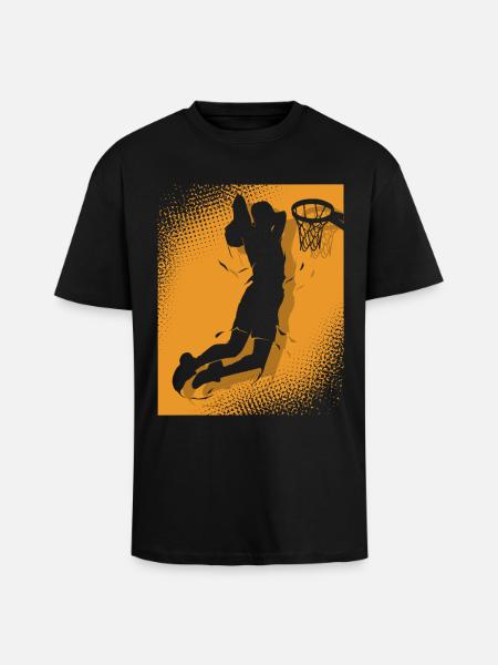 Joueurs de basket-ball - T-shirt unisexe oversize épais - noir