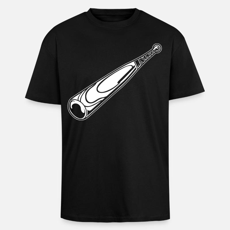 Baseballschläger - Oversized Heavyweight Unisex T-Shirt - Schwarz