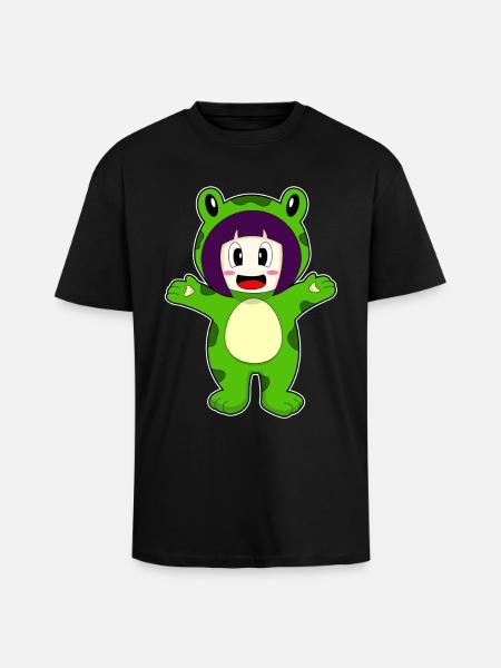 Costume de fille grenouille - T-shirt unisexe oversize épais - noir