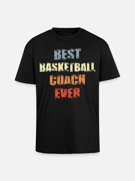 Basketballtrainer Motivation - Oversized Heavyweight Unisex T-Shirt - Schwarz