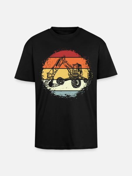 Excavator - Unisex Oversized Heavyweight T-shirt - black