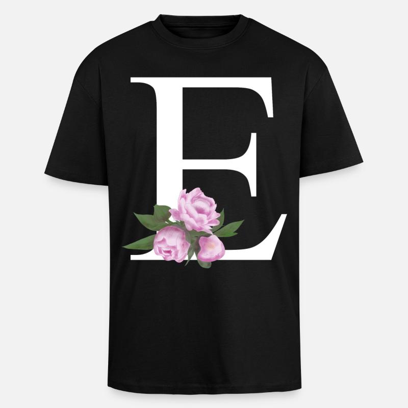 E - Oversized Heavyweight Unisex T-Shirt - Schwarz