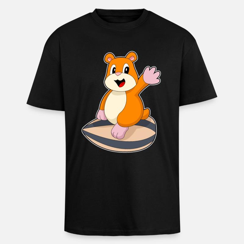 Hamster Samen - Oversized Heavyweight Unisex T-Shirt - Schwarz